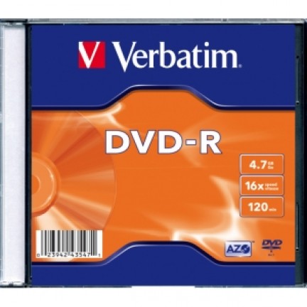 DVD-R VERBATIM 16X4.7GB JEWEL CASE 43519 DVD