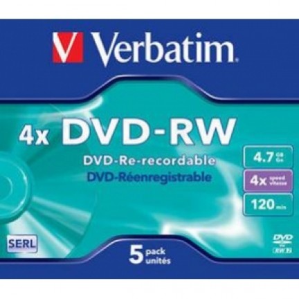 DVD-RW VERBATIM 4.7GB JEWEL CASE (1τμχ) DVD
