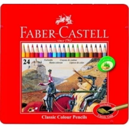 Faber-Castell Σετ Ξυλομπογιές σε Κασετίνα 24τμχ 115845 Χρώματα