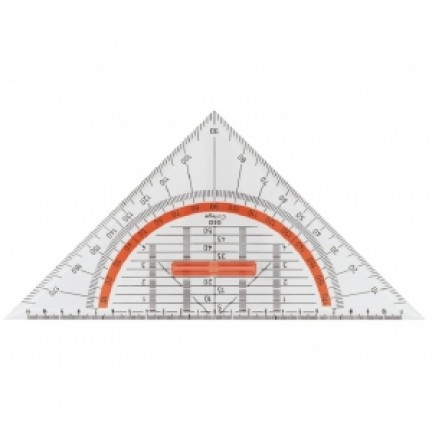 Είδη σχεδίου - ΓΕΩΔΑΙΤΙΚΟ ΤΡΙΓΩΝΟ ARISTO 25cm (23008) ΜΕ ΠΙΑΣΤΡΑ Χάρακες / Τρίγωνα 