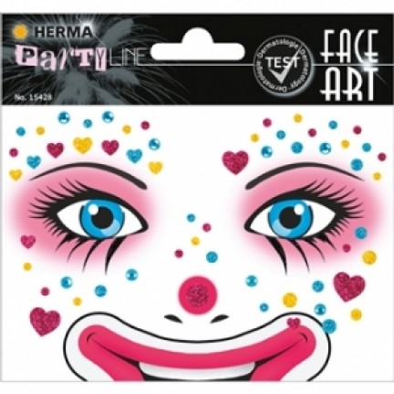 Herma Face Art Sticker Clown Annie  